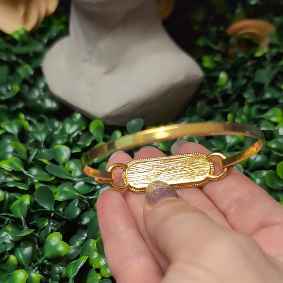 Gold and Red Hieroglyphic Bracelet - Picture 4 of 5